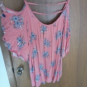 Torrid Pink Floral Blouse